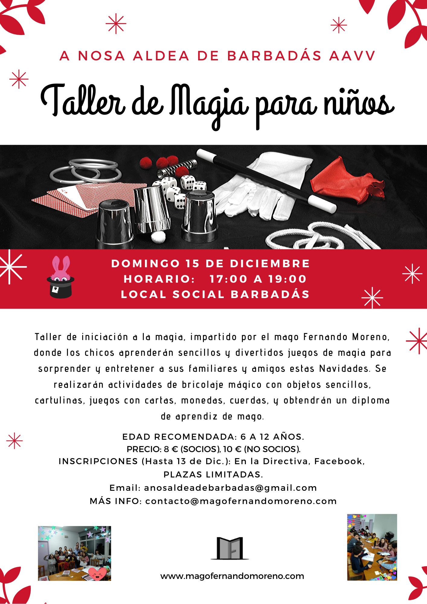 imagen cartel taller magia niños barbadas 2019